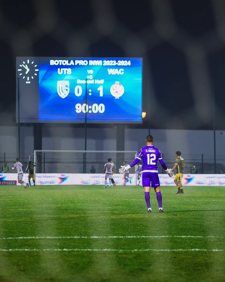 El Houasli in the Wydad vs Touarga game