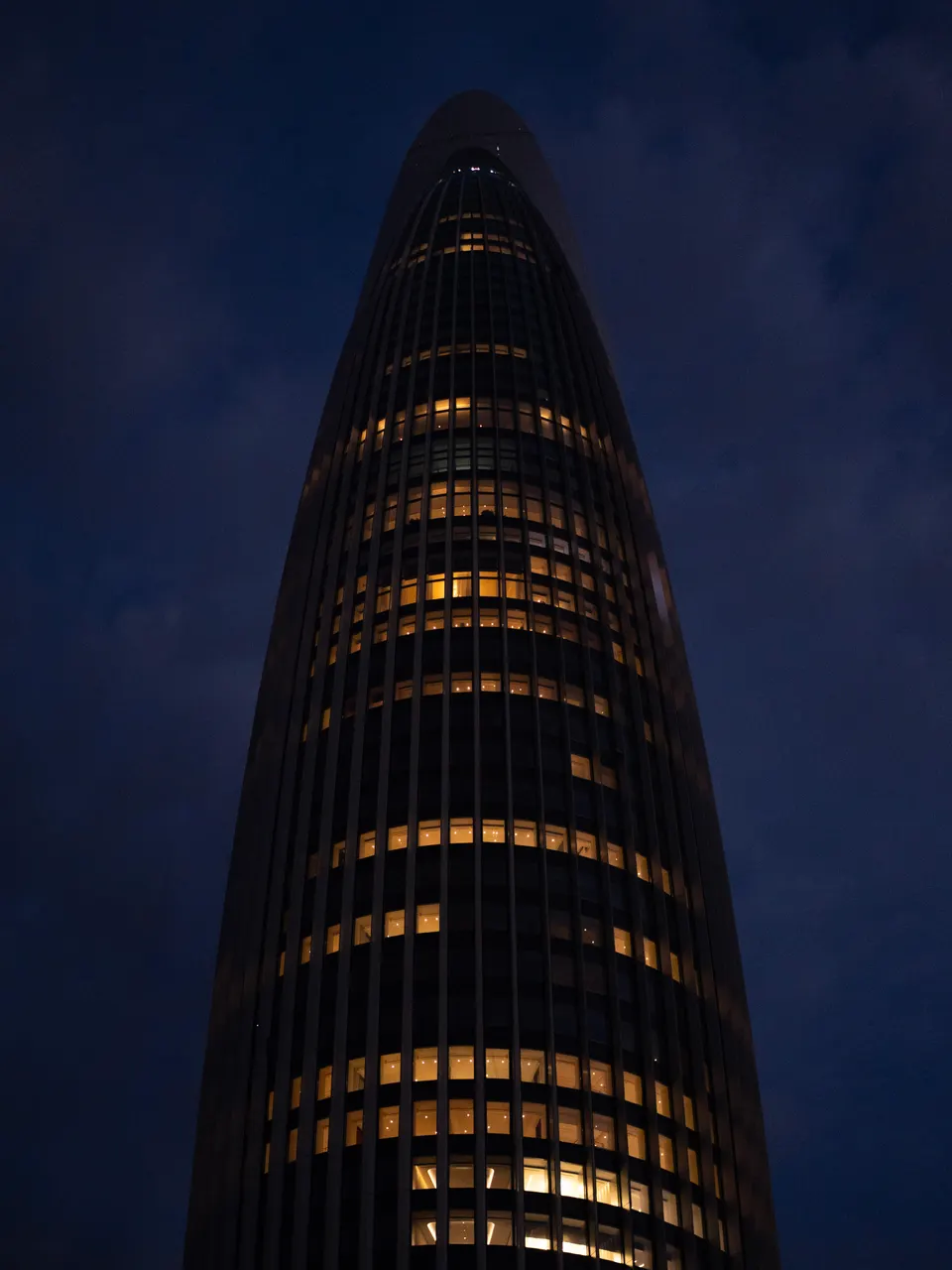 Mohammed 6 tower at night